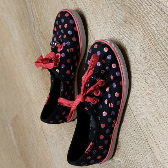 Keds polka dot beaded girls shoes size 10.5 - Picture 3 of 6